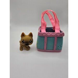 Littlest Pet Shop GERMAN SHEPHERD DOG #61 Littlest Pet Shop - Hasbro Carrier LPS